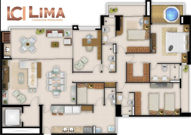 Imagem Apartamento com 3 Quartos à Venda, 172 m² em Guararapes - Fortaleza