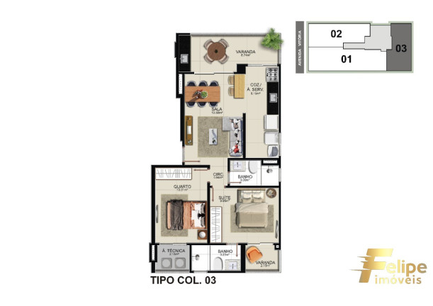 Imagem Imóvel com 2 Quartos à Venda, 71 m² em Praia Do Morro - Guarapari