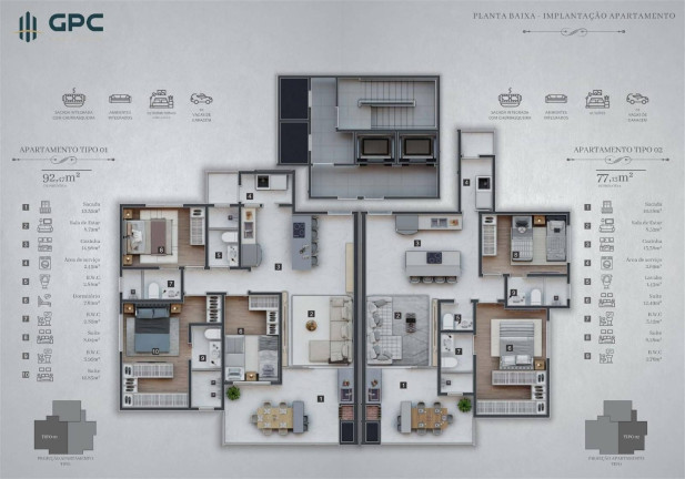 Imagem Apartamento com 2 Quartos à Venda, 77 m² em Zona 08 - Maringá Imagem Apartamento com 2 Quartos à Venda, 77 m² em Zona 08 - Maringá