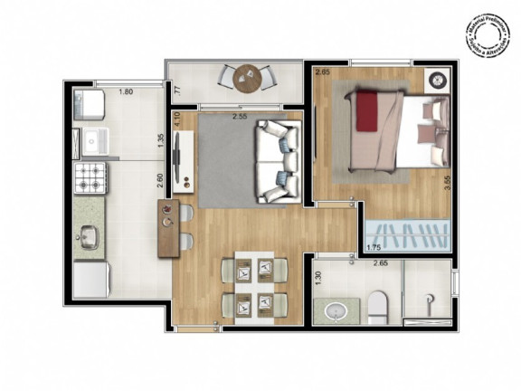 Imagem Apartamento com 2 Quartos à Venda, 50 m² em Parque Das Nações - Santo André