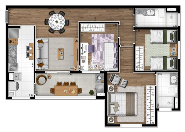 Imagem Apartamento com 2 Quartos à Venda, 69 m² em Bosque Flamboyant - Taubate Imagem Apartamento com 2 Quartos à Venda, 69 m² em Bosque Flamboyant - Taubate