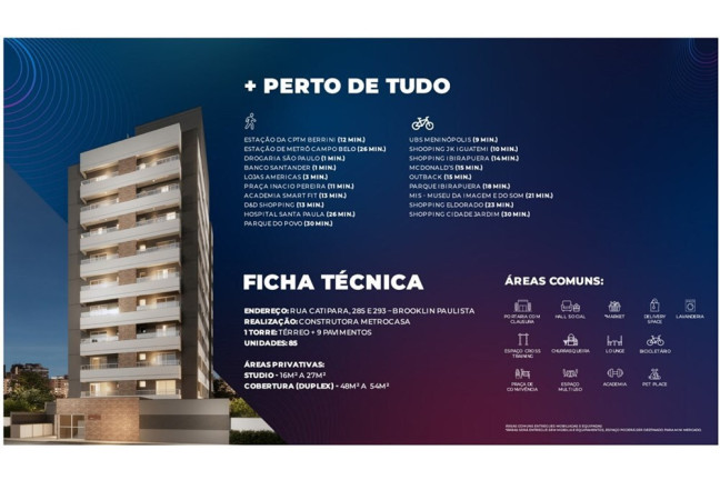 Imagem Imóvel com 1 Quarto à Venda, 24 m² em Brooklin Paulista - São Paulo