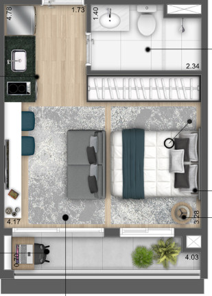 Imagem Apartamento com 1 Quarto à Venda, 40 m² em Mirandópolis - São Paulo Imagem Apartamento com 1 Quarto à Venda, 40 m² em Mirandópolis - São Paulo