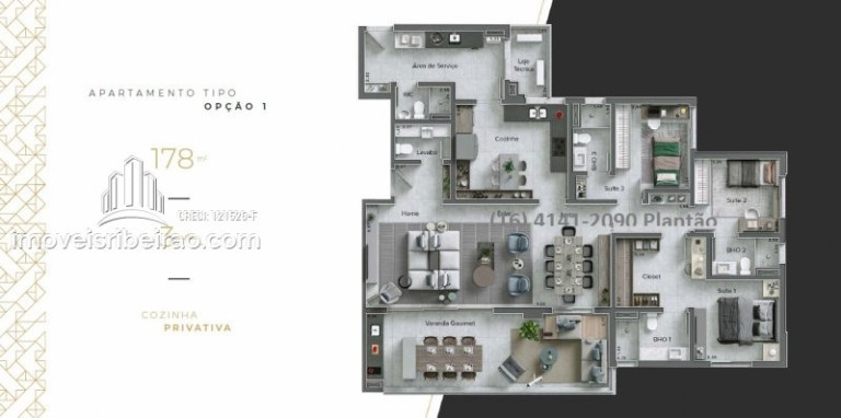 Imagem Apartamento com 3 Quartos à Venda, 178 m² em Bonfim Paulista - Ribeirão Preto Imagem Apartamento com 3 Quartos à Venda, 178 m² em Bonfim Paulista - Ribeirão Preto