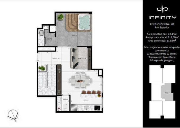 Imagem Apartamento com 3 Quartos à Venda, 107 m² em Centro - São José Dos Pinhais