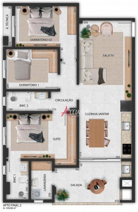 Imagem Apartamento com 2 Quartos à Venda, 65 m² em Bairro Coqueiral - Cascavel Imagem Apartamento com 2 Quartos à Venda, 65 m² em Bairro Coqueiral - Cascavel