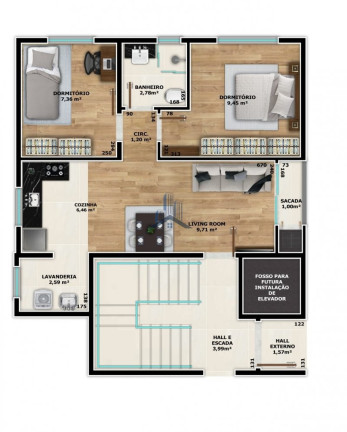 Imagem Apartamento com 2 Quartos à Venda, 48 m² em Costa E Silva - Joinville