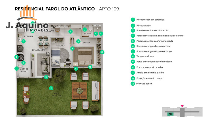 Imagem Apartamento com 2 Quartos à Venda, 43 m² em Manuel Dias Branco - Fortaleza Imagem Apartamento com 2 Quartos à Venda, 43 m² em Manuel Dias Branco - Fortaleza