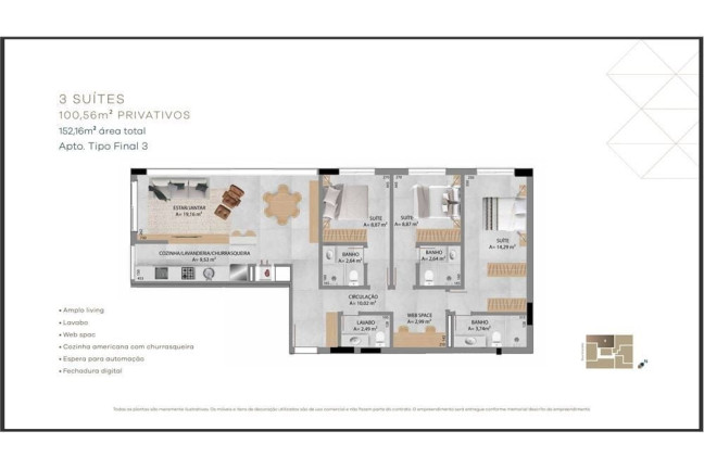 Imagem Apartamento com 3 Quartos à Venda, 101 m² em Navegantes - Capão Da Canoa