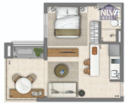 Studio com 1 Quarto à Venda, 37 m² em Vila Mariana - São Paulo