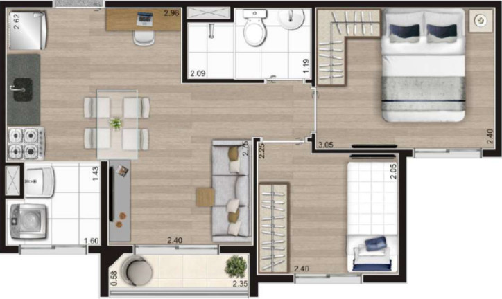 Imagem Apartamento com 2 Quartos à Venda, 37 m² em Vila Nina - São Paulo