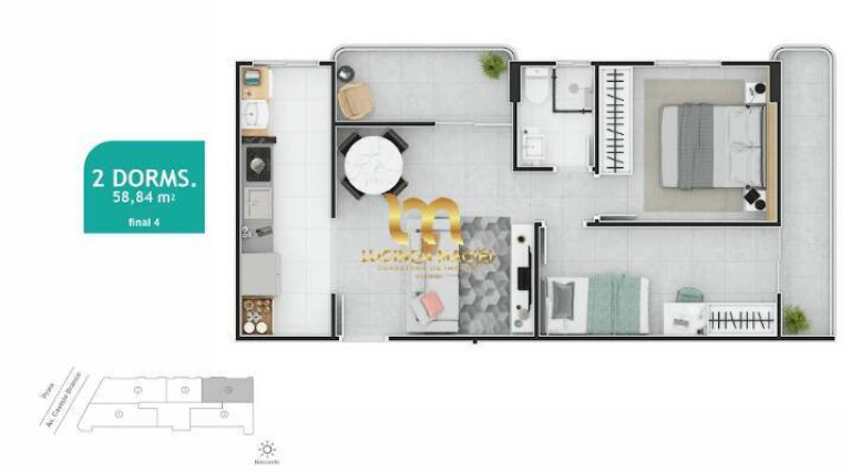 Imagem Apartamento com 2 Quartos à Venda, 58 m² em Maracanã - Praia Grande Imagem Apartamento com 2 Quartos à Venda, 58 m² em Maracanã - Praia Grande