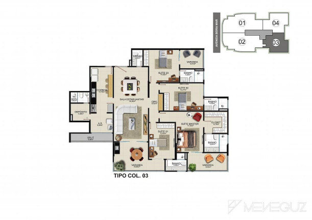 Imagem Apartamento com 4 Quartos à Venda, 320 m² em Praia Do Morro - Guarapari