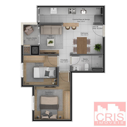 Imagem Apartamento com 2 Quartos à Venda, 52 m² em Maria Goretti - Bento Gonçalves Imagem Apartamento com 2 Quartos à Venda, 52 m² em Maria Goretti - Bento Gonçalves