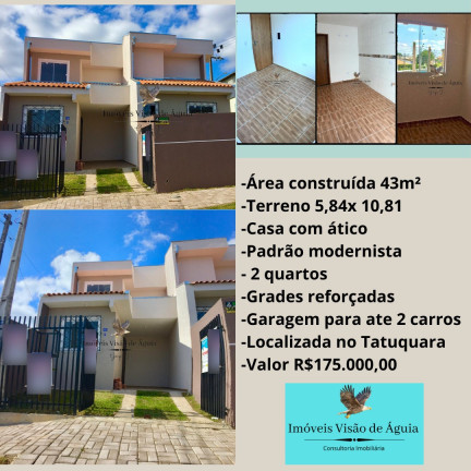 Imagem Sobrado com 2 Quartos à Venda, em Tatuquara - Curitiba Imagem Sobrado com 2 Quartos à Venda, em Tatuquara - Curitiba
