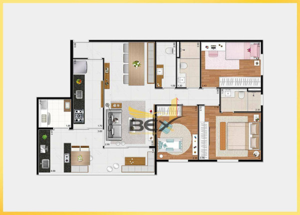 Imagem Apartamento com 3 Quartos à Venda, 90 m² em Alphaville Empresarial - Barueri Imagem Apartamento com 3 Quartos à Venda, 90 m² em Alphaville Empresarial - Barueri