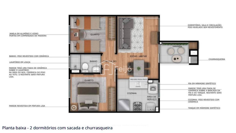 Imagem Apartamento com 2 Quartos à Venda, 38 m² em Vila Nova - Porto Alegre