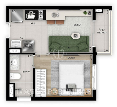 Imagem Apartamento com 1 Quarto à Venda, 28 m² em Vila Ema - São Paulo Imagem Apartamento com 1 Quarto à Venda, 28 m² em Vila Ema - São Paulo