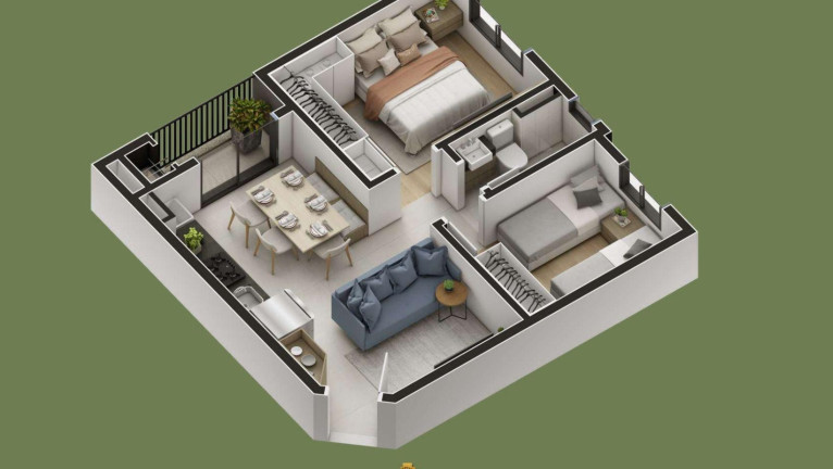 Imagem Apartamento com 2 Quartos à Venda, 45 m² em Estação - Araucaria Imagem Apartamento com 2 Quartos à Venda, 45 m² em Estação - Araucaria