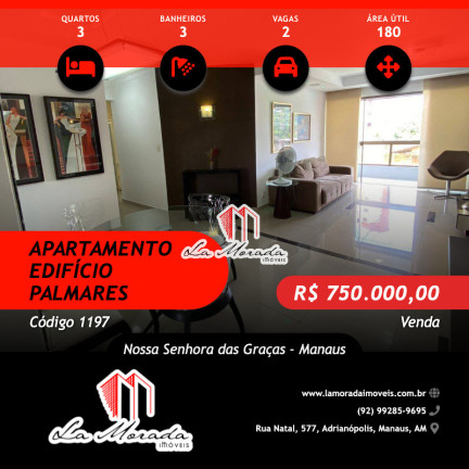 Apartamento com 3 Quartos à Venda, 180 m² em Nossa Senhora Das Graças - Manaus