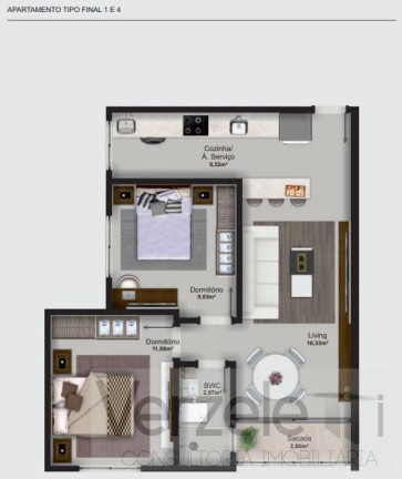 Imagem Apartamento com 2 Quartos à Venda, 55 m² em Areias - Camboriú Imagem Apartamento com 2 Quartos à Venda, 55 m² em Areias - Camboriú