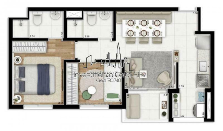 Imagem Apartamento com 2 Quartos à Venda, 51 m² em Tatuapé - São Paulo Imagem Apartamento com 2 Quartos à Venda, 51 m² em Tatuapé - São Paulo