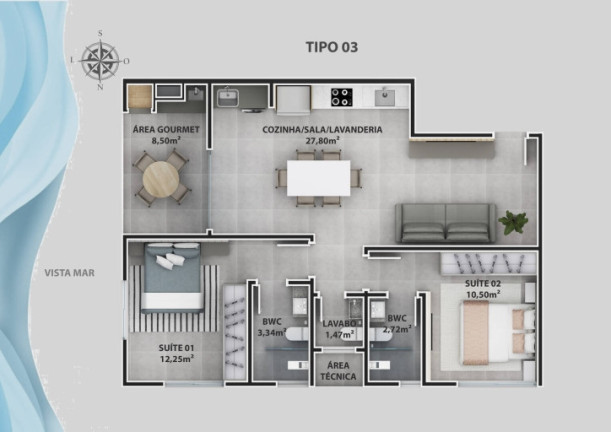 Imagem Apartamento com 3 Quartos à Venda, 110 m² em Centro - Piçarras Imagem Apartamento com 3 Quartos à Venda, 110 m² em Centro - Piçarras