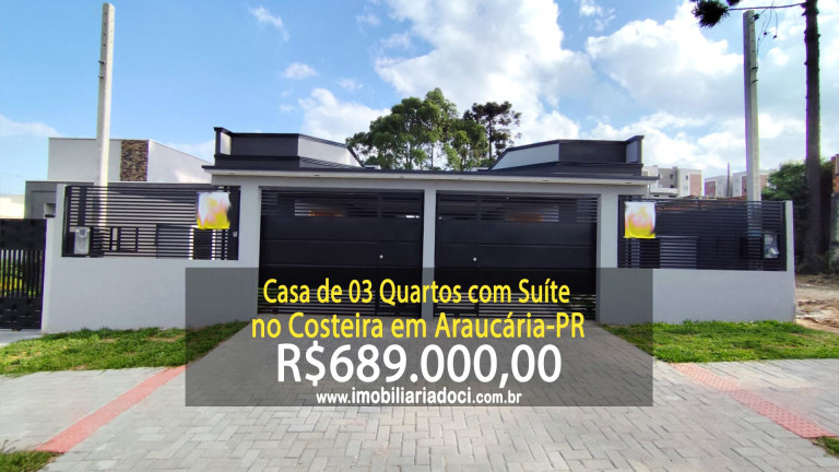 Casa com 3 Quartos à Venda, 84 m² em Costeira - Araucária