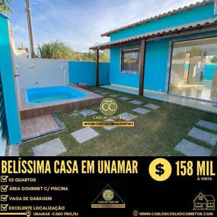 Casa com 2 Quartos à Venda,  em Nova Califórnia (tamoios) - Cabo Frio