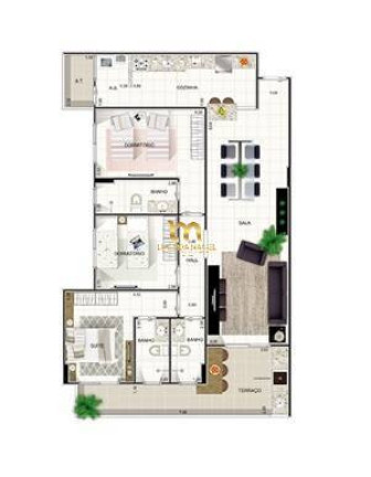 Imagem Apartamento com 2 Quartos à Venda, 76 m² em Mirim - Praia Grande