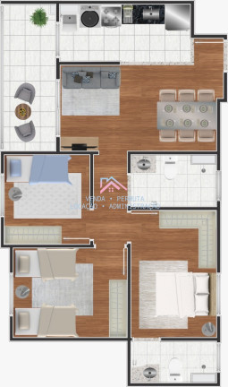 Imagem Apartamento com 3 Quartos à Venda, 60 m² em Jardim Carlos Gomes - Jundiaí Imagem Apartamento com 3 Quartos à Venda, 60 m² em Jardim Carlos Gomes - Jundiaí