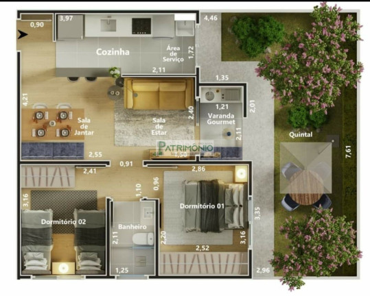 Imagem Imóvel com 2 Quartos à Venda, 49 m² em Jardim Imperial - Jaguariúna Imagem Imóvel com 2 Quartos à Venda, 49 m² em Jardim Imperial - Jaguariúna
