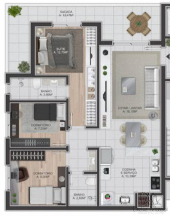 Imagem Apartamento com 3 Quartos à Venda, 106 m² em Nossa Senhora De Lourdes - Caxias Do Sul Imagem Apartamento com 3 Quartos à Venda, 106 m² em Nossa Senhora De Lourdes - Caxias Do Sul