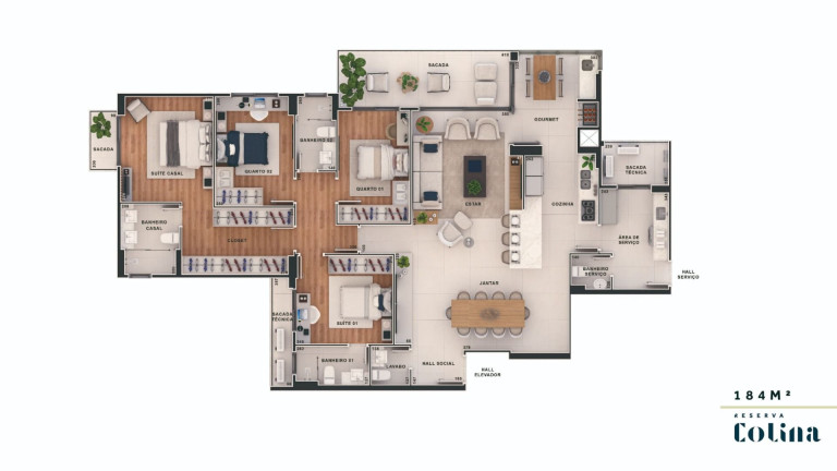 Imagem Apartamento com 4 Quartos à Venda, 294 m² em Santo Inácio - Curitiba Imagem Apartamento com 4 Quartos à Venda, 294 m² em Santo Inácio - Curitiba