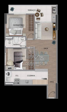 Imagem Apartamento com 2 Quartos à Venda, 58 m² em Guilhermina - Praia Grande