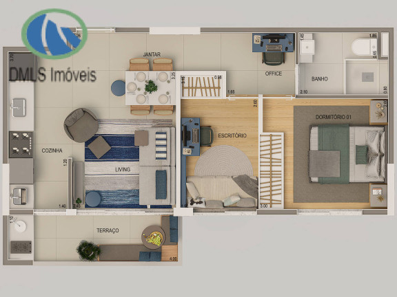Imagem Apartamento com 2 Quartos à Venda, 45 m² em Bethaville I - Barueri Imagem Apartamento com 2 Quartos à Venda, 45 m² em Bethaville I - Barueri