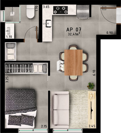 Imagem Imóvel com 1 Quarto à Venda, 32 m² em Camobi - Santa Maria Imagem Imóvel com 1 Quarto à Venda, 32 m² em Camobi - Santa Maria
