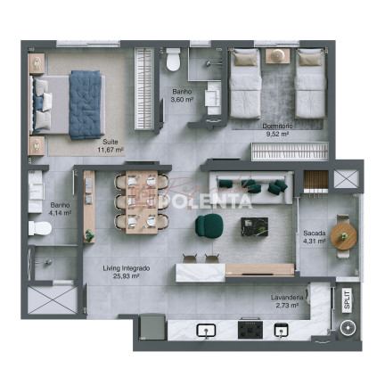 Imagem Apartamento com 2 Quartos à Venda, 76 m² em Centro - Criciúma Imagem Apartamento com 2 Quartos à Venda, 76 m² em Centro - Criciúma