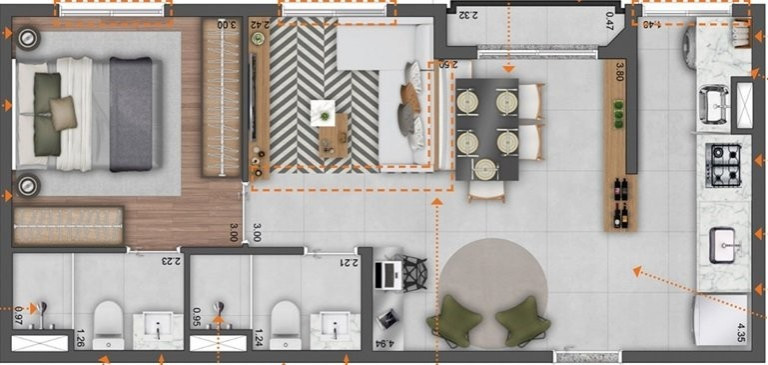 Imagem Imóvel com 2 Quartos à Venda, 67 m² em Centro - Campinas Imagem Imóvel com 2 Quartos à Venda, 67 m² em Centro - Campinas