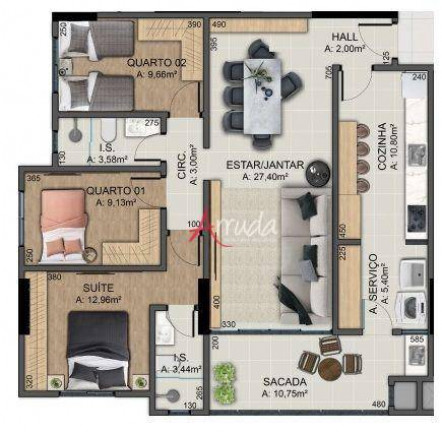 Imagem Apartamento com 3 Quartos à Venda, 112 m² em Neva - Cascavel Imagem Apartamento com 3 Quartos à Venda, 112 m² em Neva - Cascavel