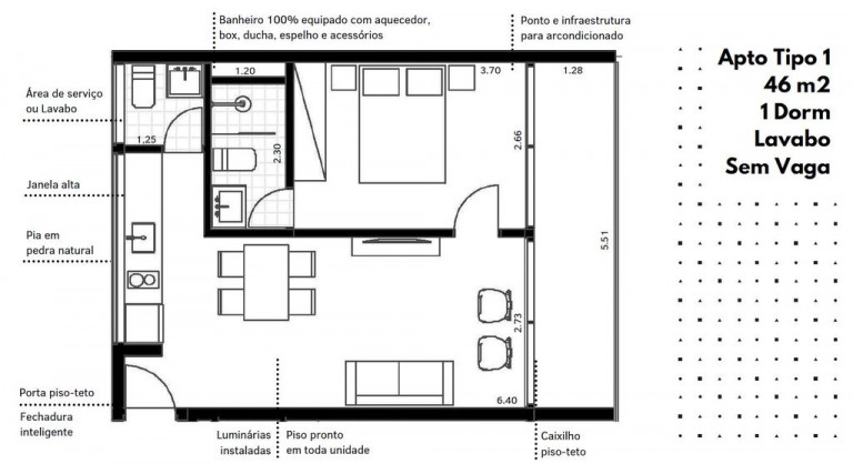 Imagem Apartamento com 1 Quarto à Venda, 46 m² em Brooklin Novo - São Paulo Imagem Apartamento com 1 Quarto à Venda, 46 m² em Brooklin Novo - São Paulo
