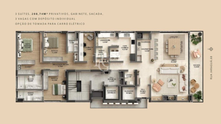 Imagem Apartamento com 3 Quartos à Venda, 208 m² em Bela Vista - Porto Alegre Imagem Apartamento com 3 Quartos à Venda, 208 m² em Bela Vista - Porto Alegre
