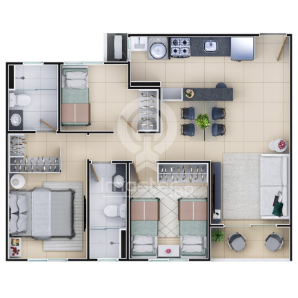 Imagem Apartamento com 2 Quartos à Venda, 45 m² em Messejana - Fortaleza Imagem Apartamento com 2 Quartos à Venda, 45 m² em Messejana - Fortaleza