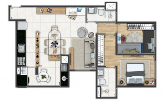 Imagem Apartamento com 3 Quartos à Venda, 73 m² em Vila Assunção - Santo André Imagem Apartamento com 3 Quartos à Venda, 73 m² em Vila Assunção - Santo André