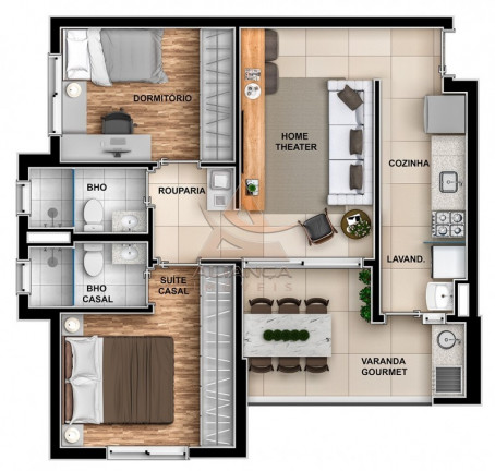 Imagem Apartamento com 2 Quartos à Venda, 62 m² em Jardim Botânico - Ribeirão Preto Imagem Apartamento com 2 Quartos à Venda, 62 m² em Jardim Botânico - Ribeirão Preto