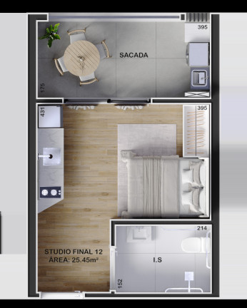 Imagem Apartamento com 1 Quarto à Venda, 64 m² em Boa Vista - Curitiba