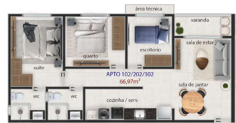 Imagem Apartamento com 3 Quartos à Venda, 64 m² em Ipês - João Pessoa Imagem Apartamento com 3 Quartos à Venda, 64 m² em Ipês - João Pessoa