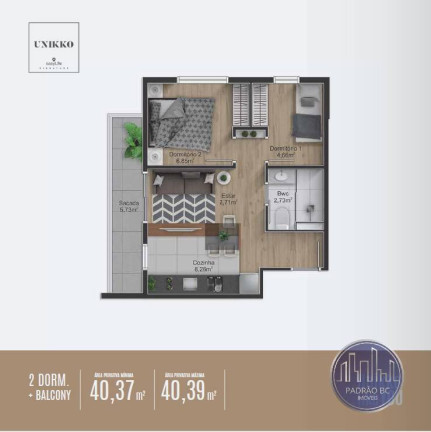 Imagem Apartamento à Venda, 40 m² em Rebouças - Curitiba Imagem Apartamento à Venda, 40 m² em Rebouças - Curitiba