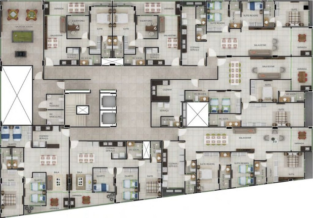 Imagem Apartamento com 1 Quarto à Venda, 63 m² em Bessa - João Pessoa Imagem Apartamento com 1 Quarto à Venda, 63 m² em Bessa - João Pessoa
