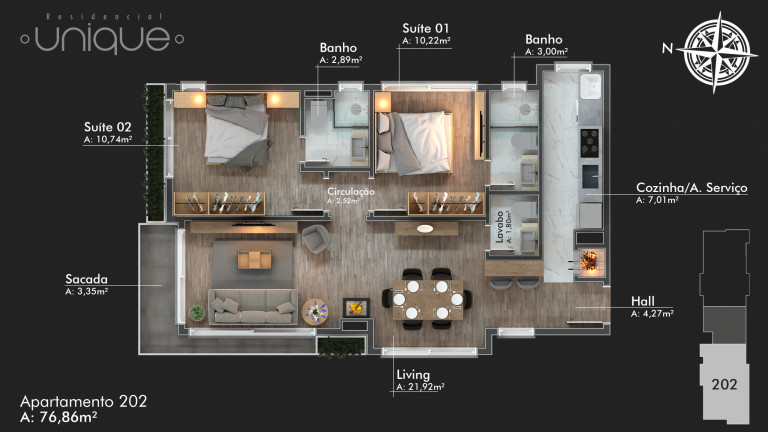 Imagem Apartamento com 1 Quarto à Venda, 87 m² em Centro - Gramado Imagem Apartamento com 1 Quarto à Venda, 87 m² em Centro - Gramado